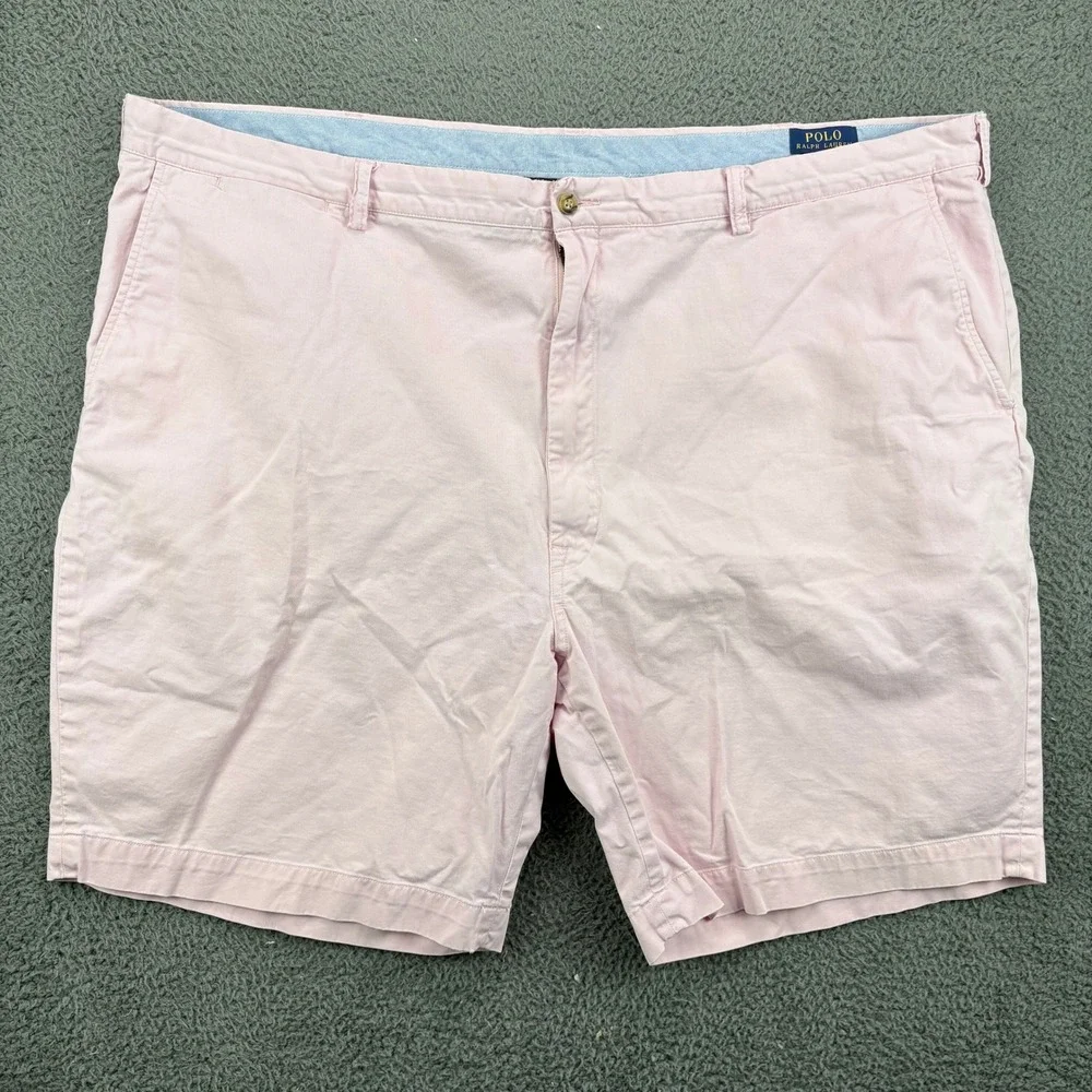 Polo Ralph Lauren Mens 50‎ Pink Stretch Classic Fit The Polo Chino Shorts